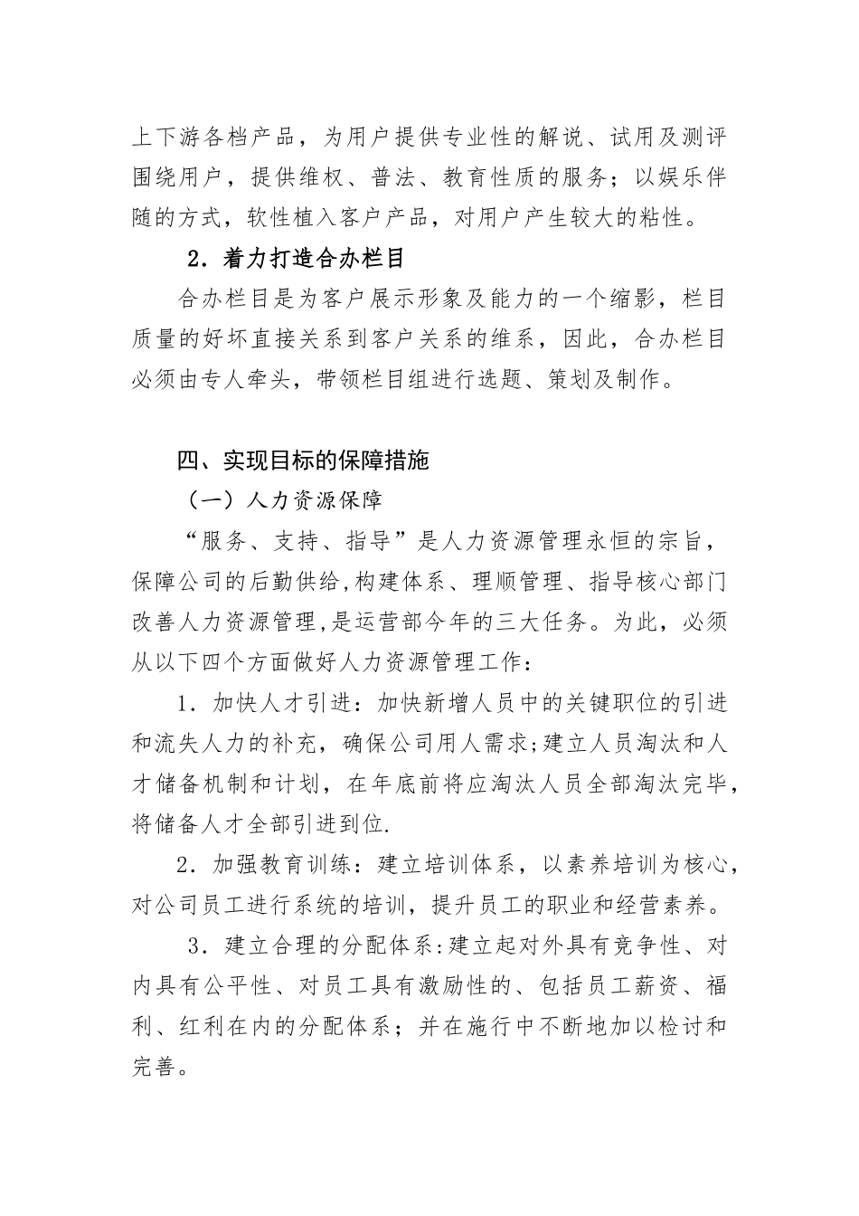 传媒公司年度经营计划_第3页