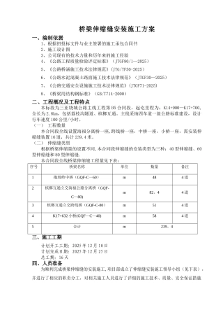 伸缩缝施工方案35959