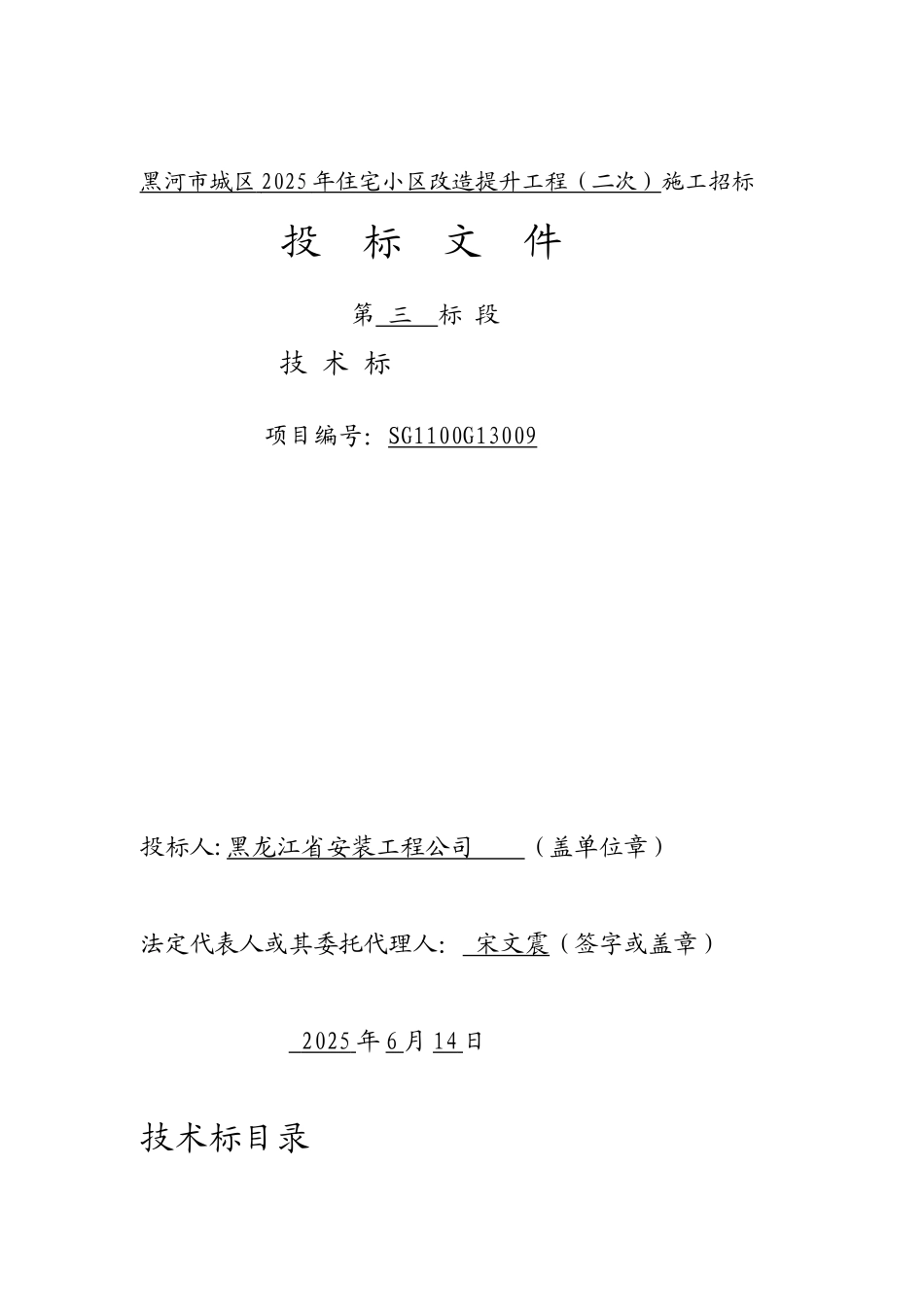 住宅小区改造提升工程技术标_第1页