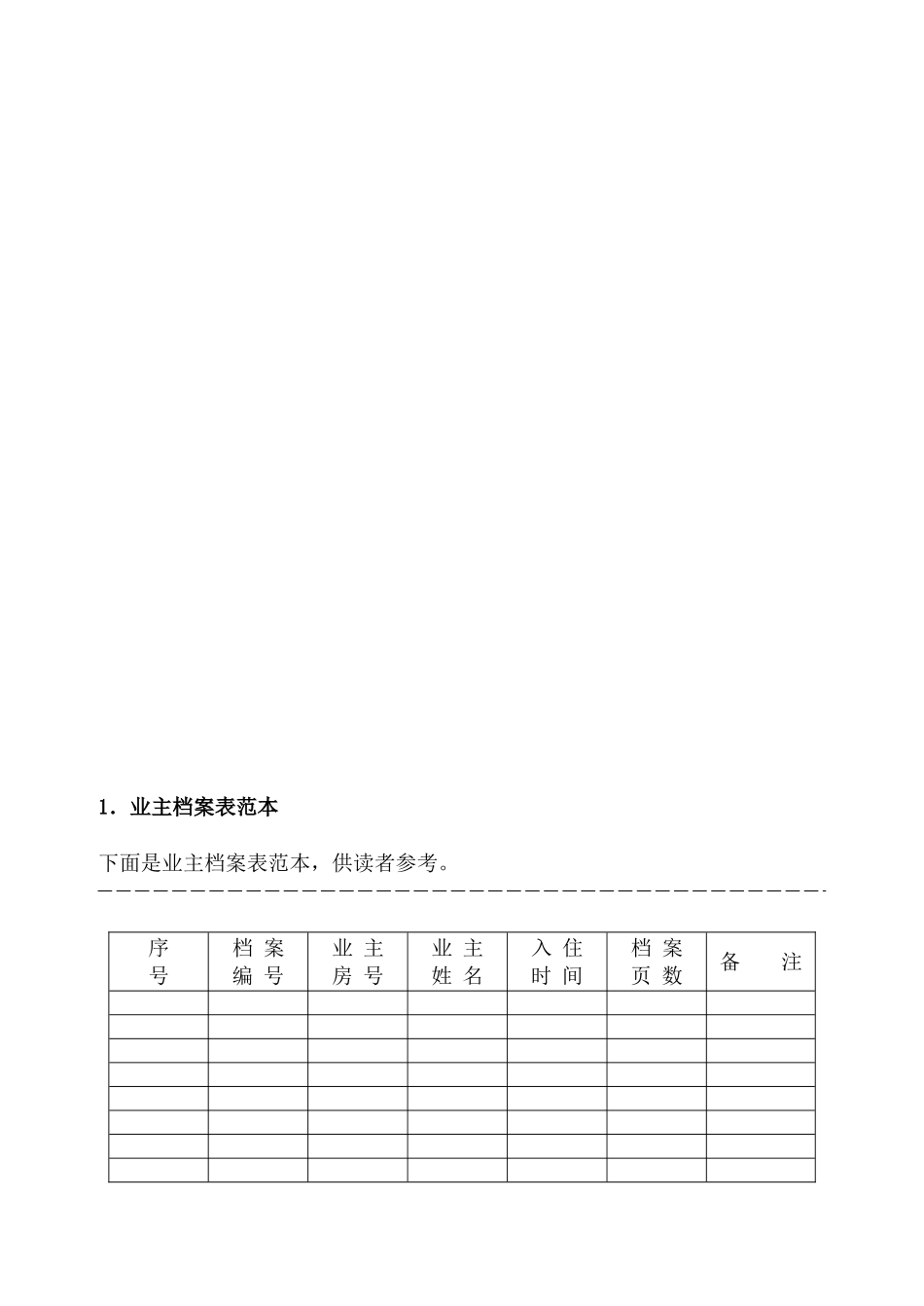 住宅小区物业管理常用表格_第3页