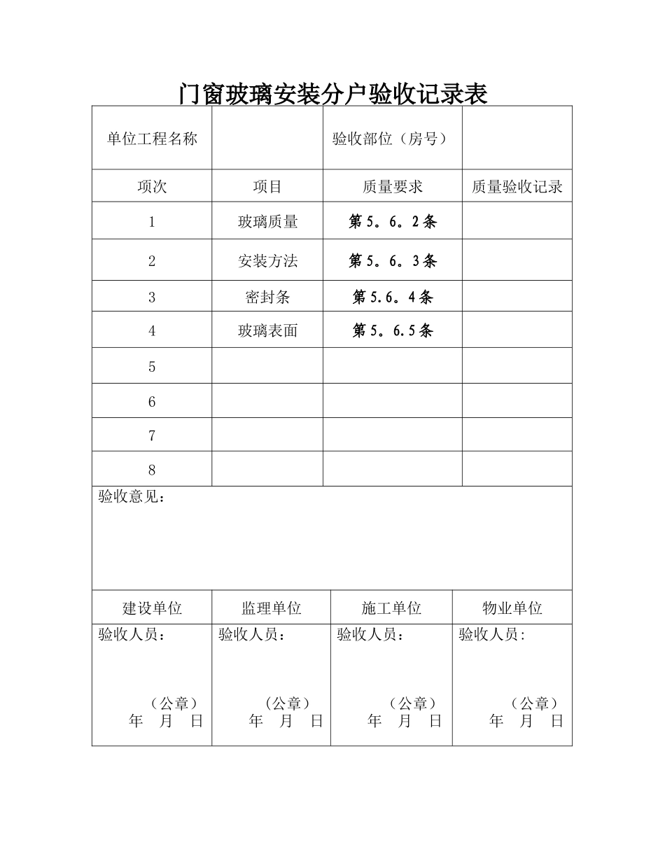 住宅工程质量分户验收汇总表_第2页