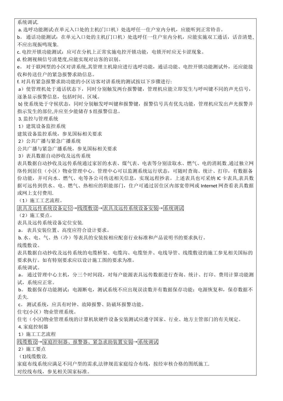 住宅智能化系统工程技术交底记录_第3页