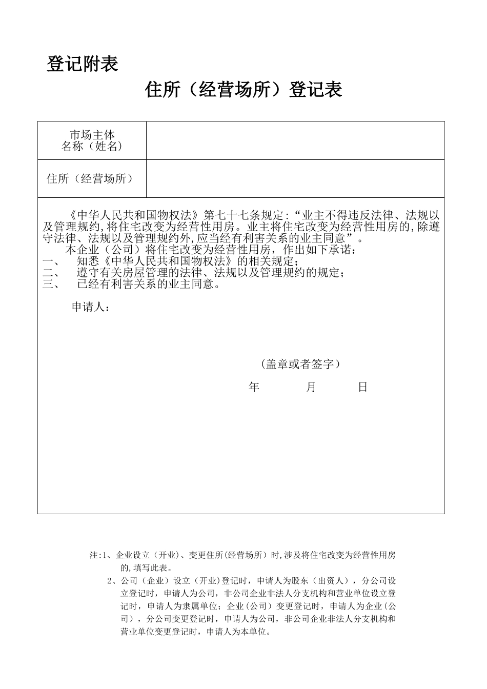 住所经营场所证明_第1页