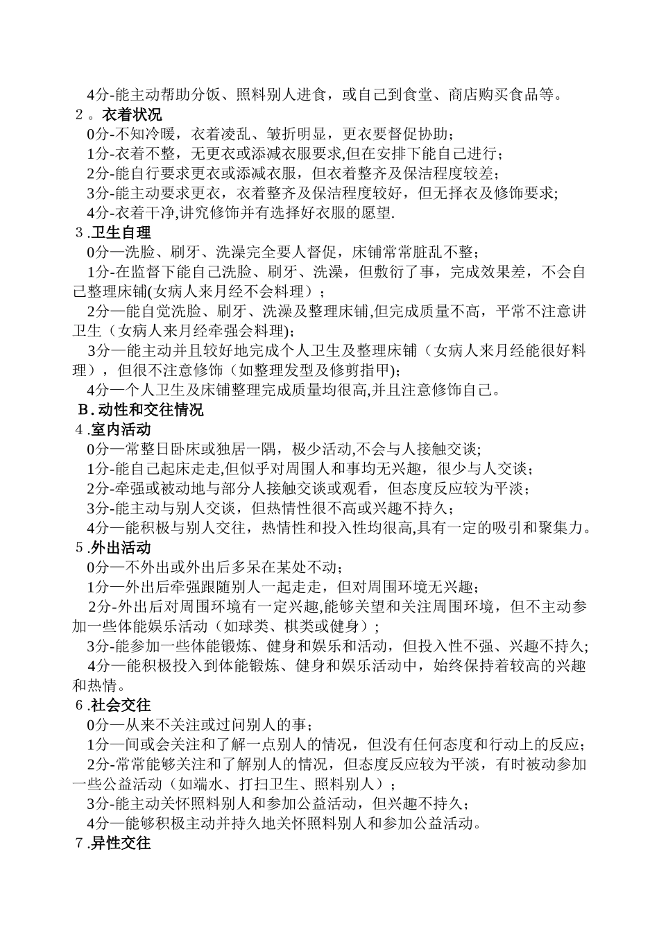 住院精神病人社会功能评定量表+评分记录表_第2页