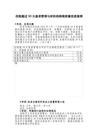 住院超30天患者管理案例