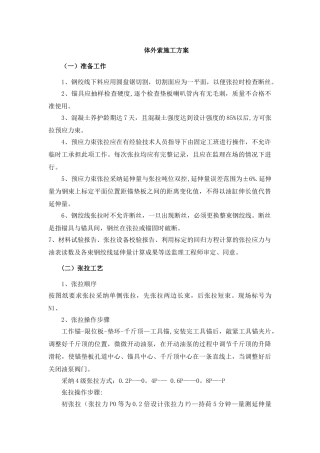 体外索施工方案