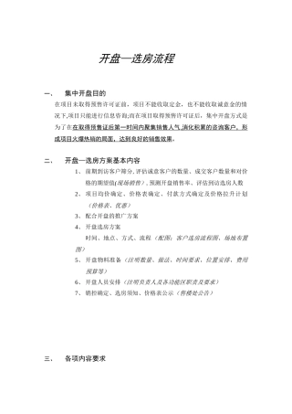 体系-策划-开盘—选房流程