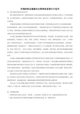 体系推行计划书