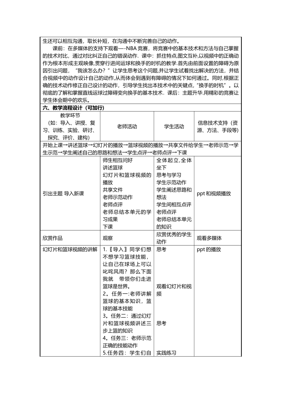 体育信息化教学设计方案_第2页
