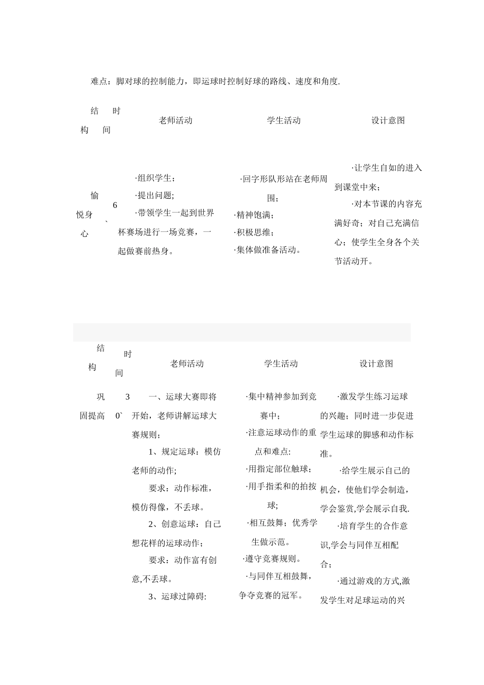 体育教学设计方案_第3页