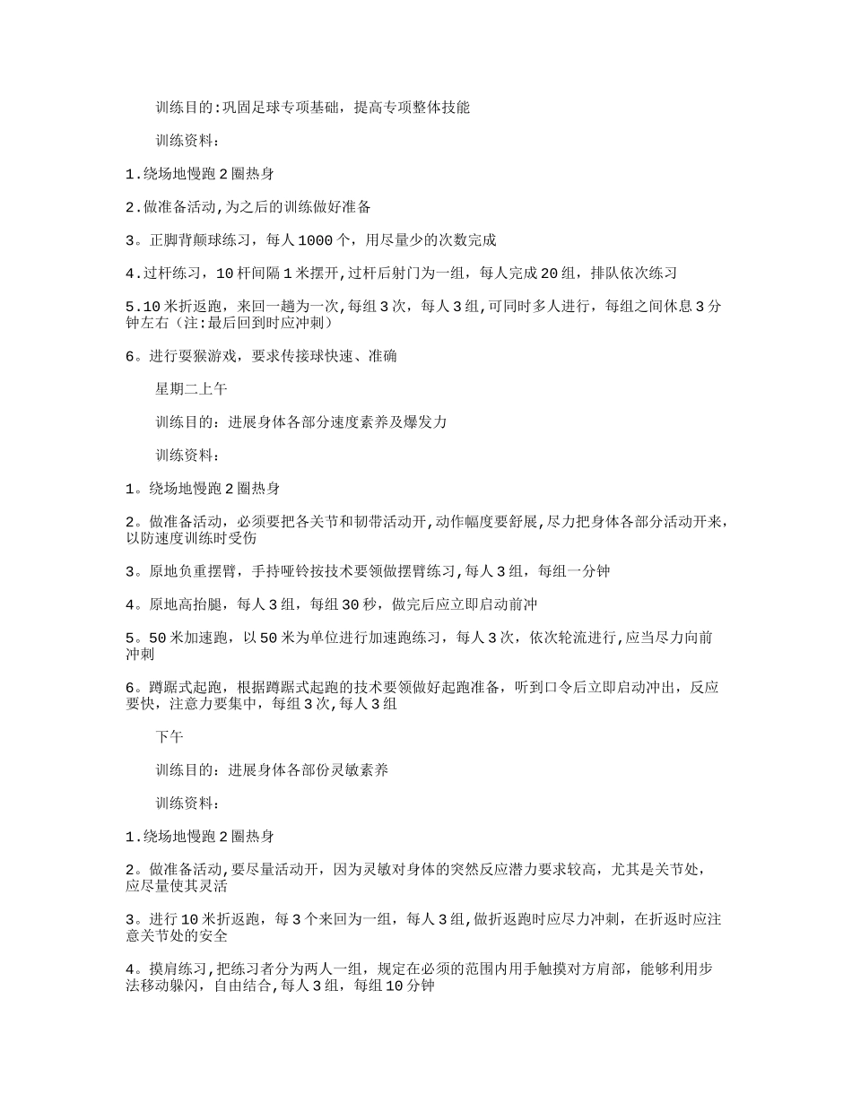 体能训练计划精华版_第3页