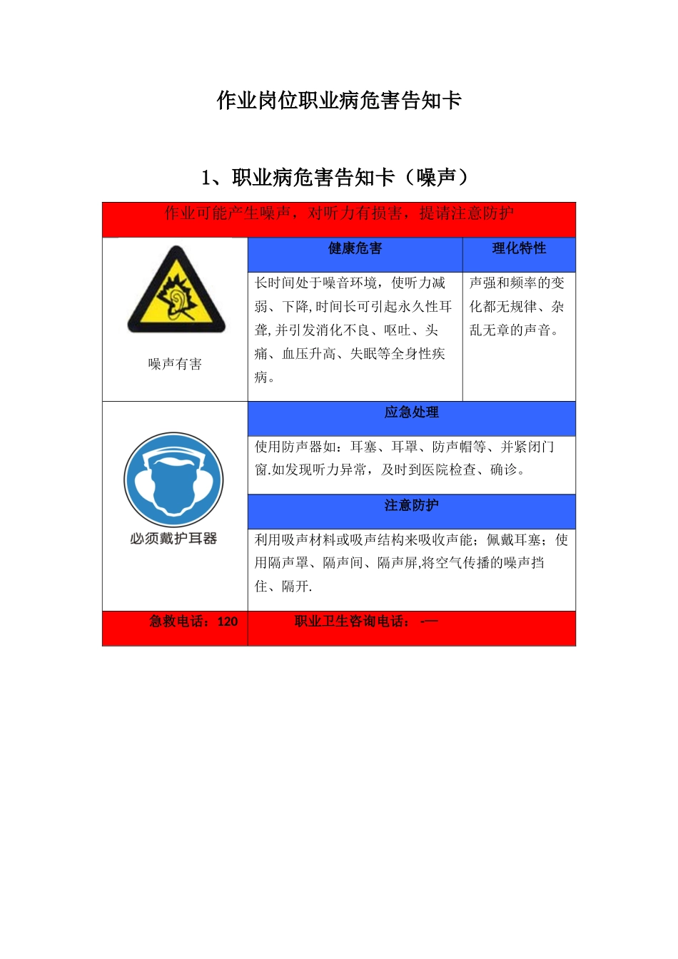 作业岗位职业病危害告知卡_第1页
