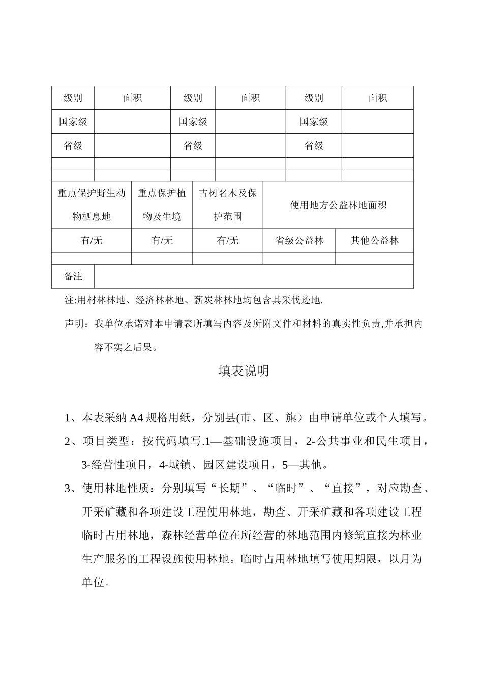 使用林地申请表_第3页
