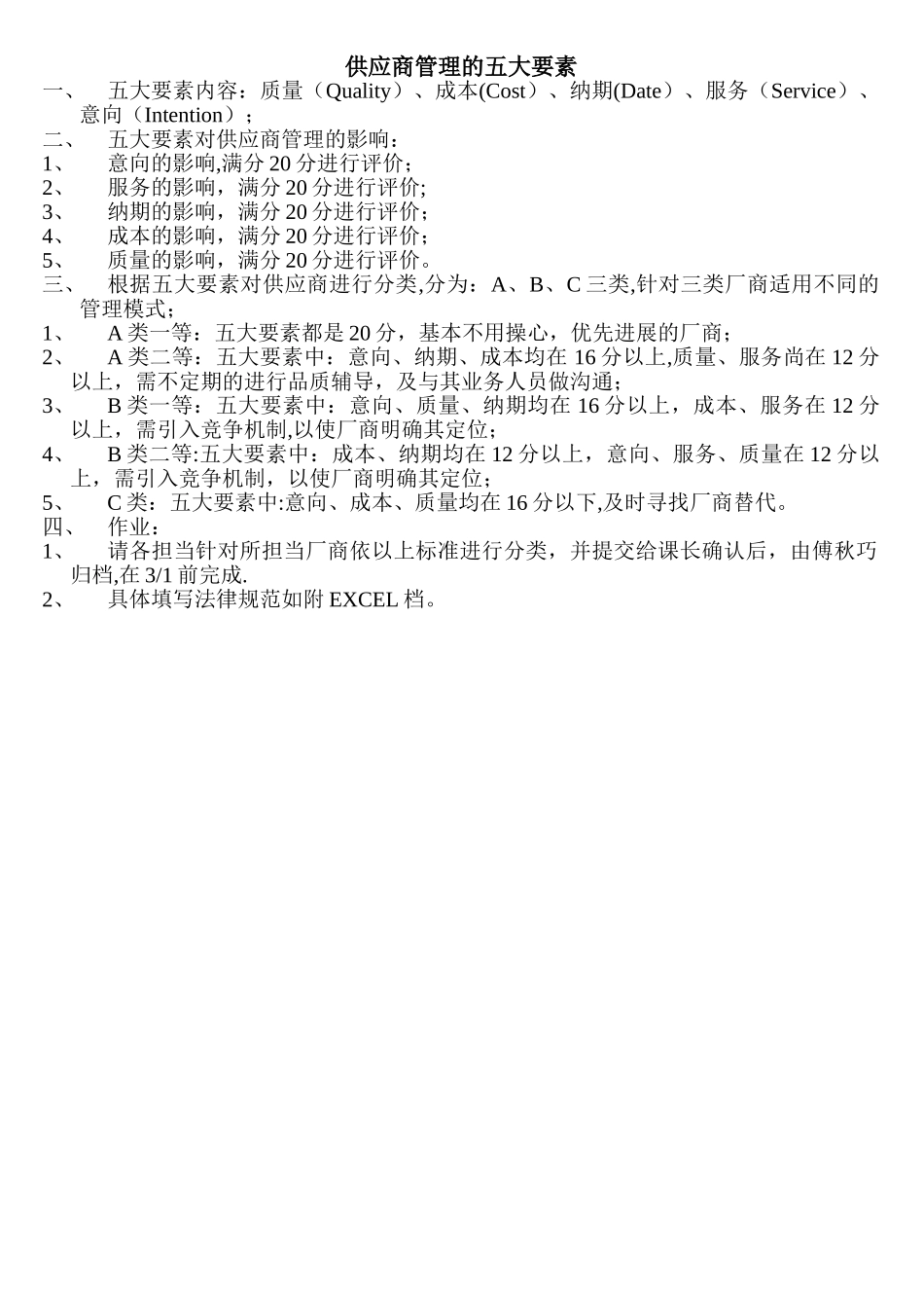 供应商管理的五大要素_第1页