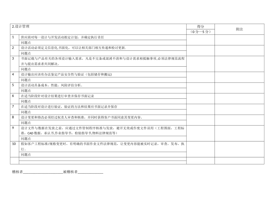 供应商质量体系系统评估表_第2页