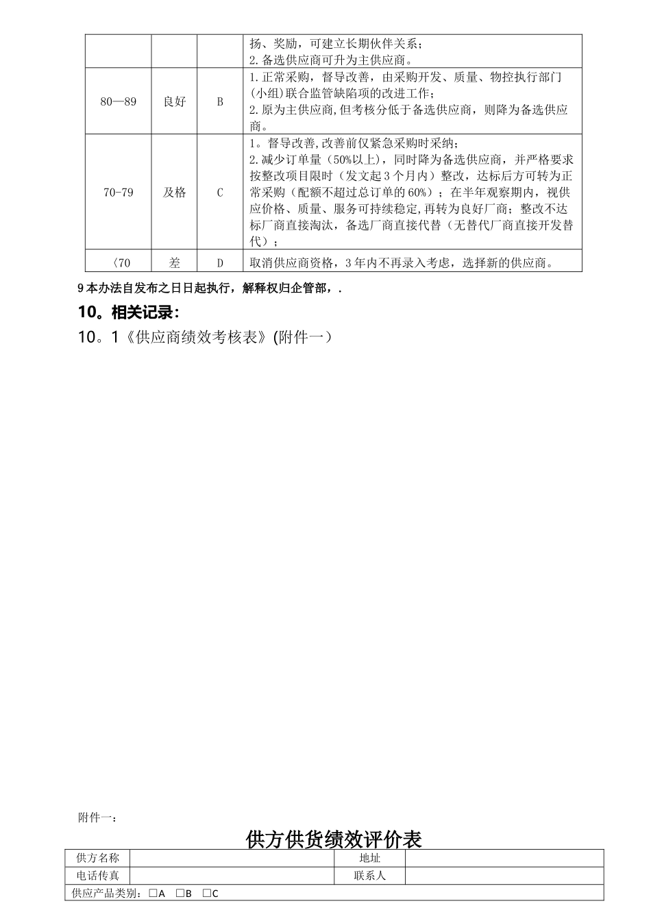 供应商质量绩效管理办法_第2页
