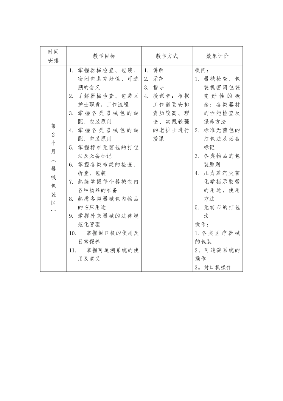 供应室新上岗护士培训计划_第2页