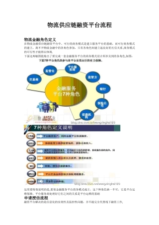 供应链金融平台流程