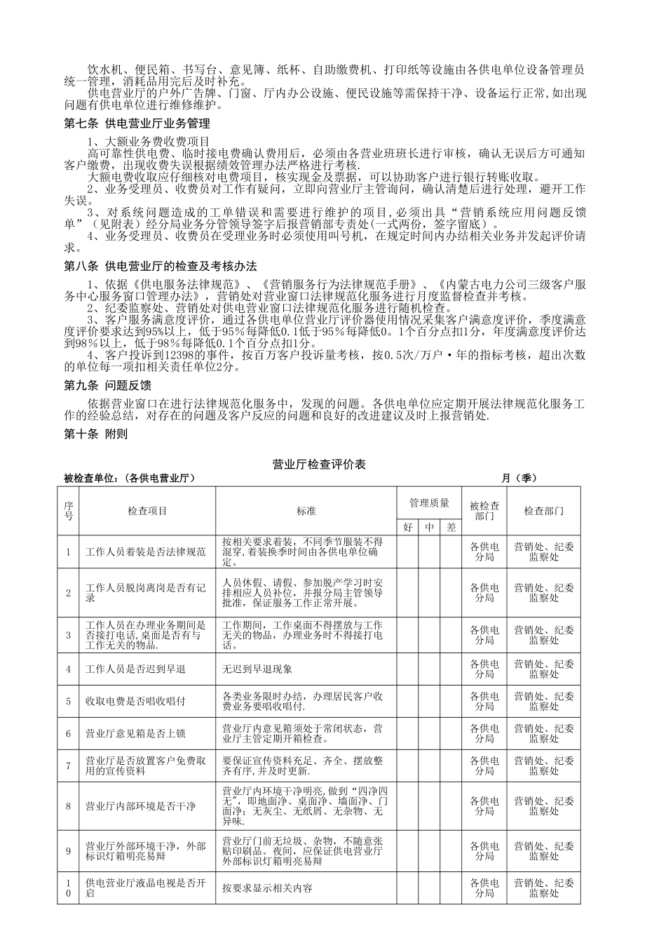 供电营业厅管理办法_第3页