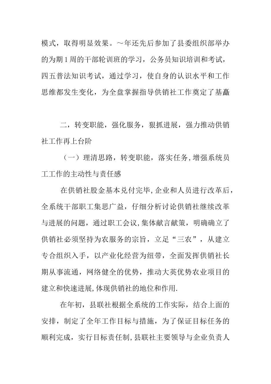 供销社主任述职报告_第2页