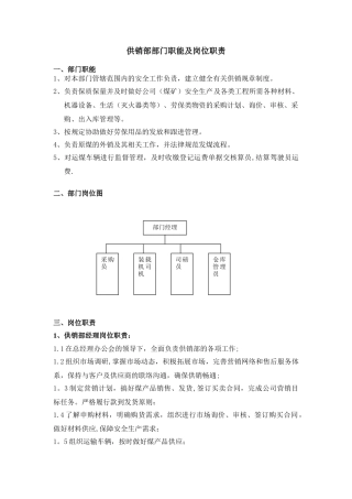 供销部部门职能及岗位职责6.11-