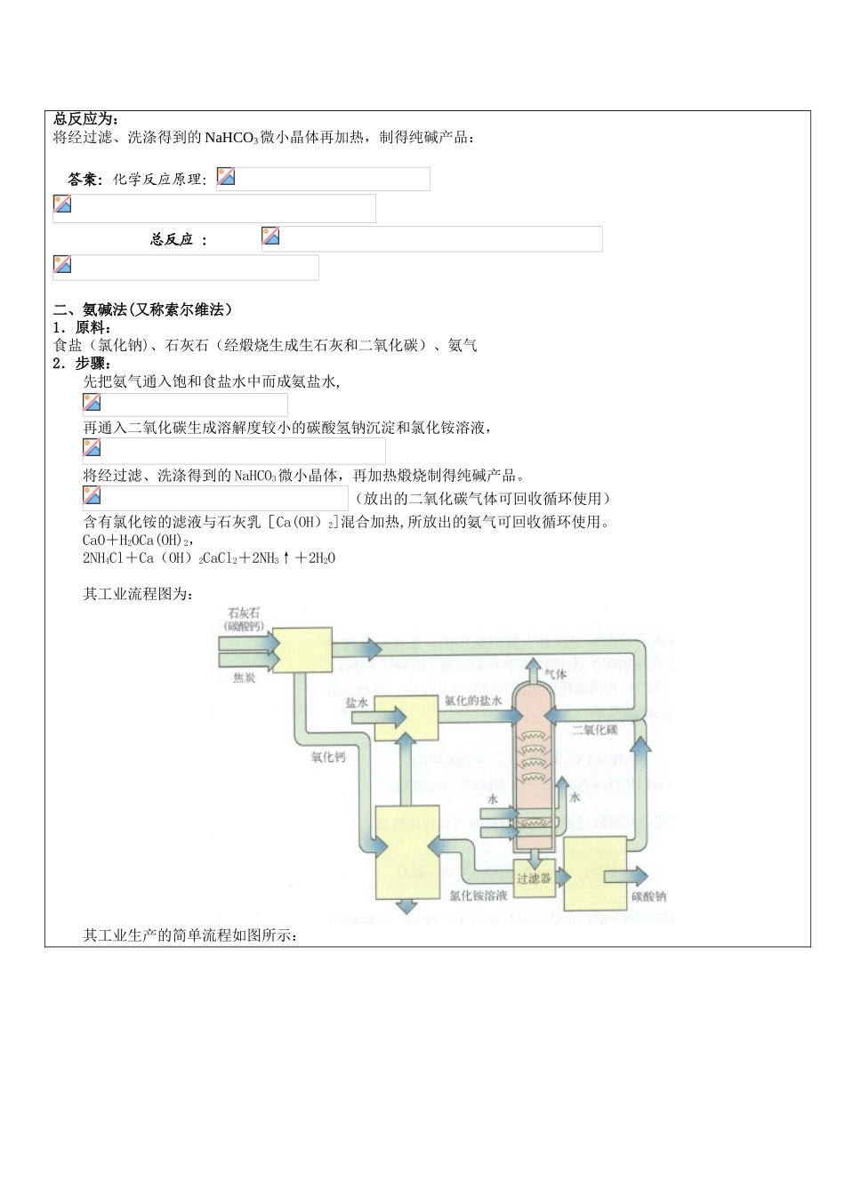 侯式制碱法原理和简单流程_第3页