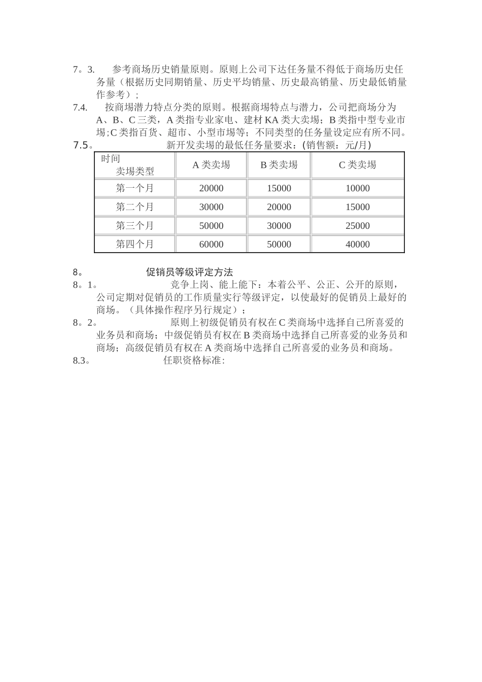 促销员等级评定和薪酬制度_第3页