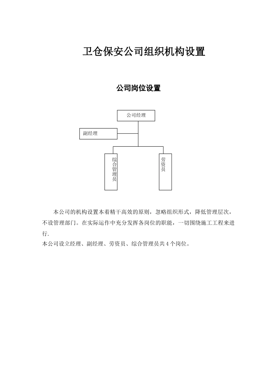 保安公司组织机构设置.doc1_第1页