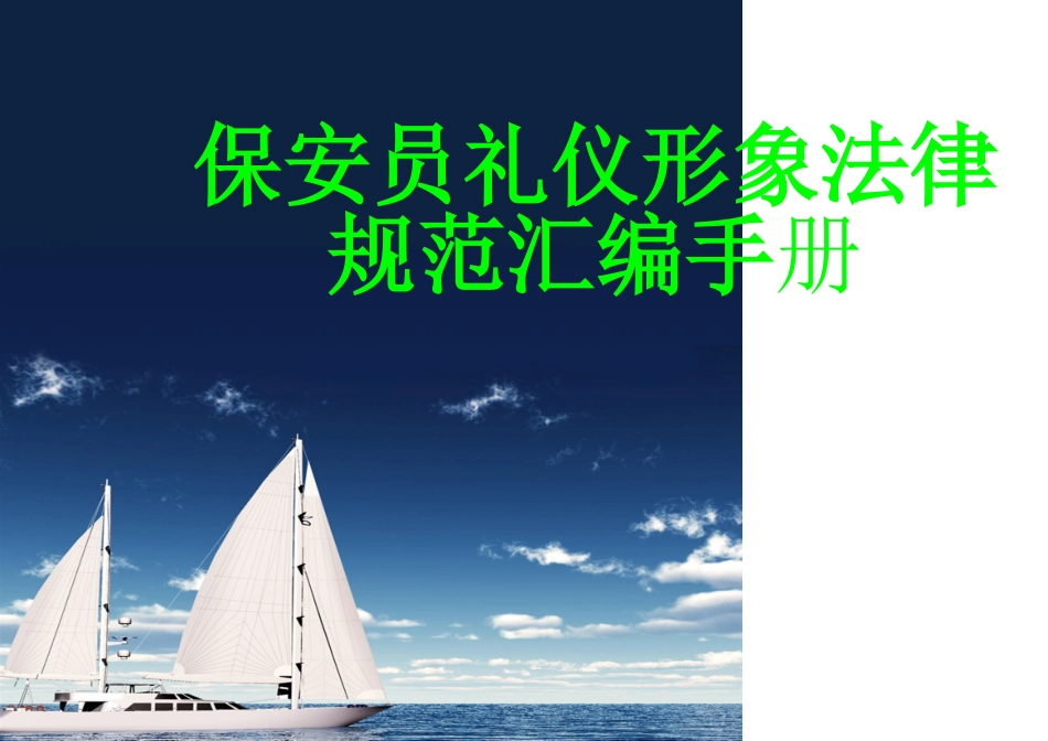 保安员礼仪形象规范汇编手册_第1页