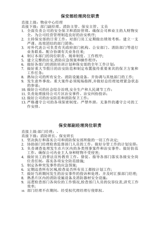 保安部岗位职责901936326