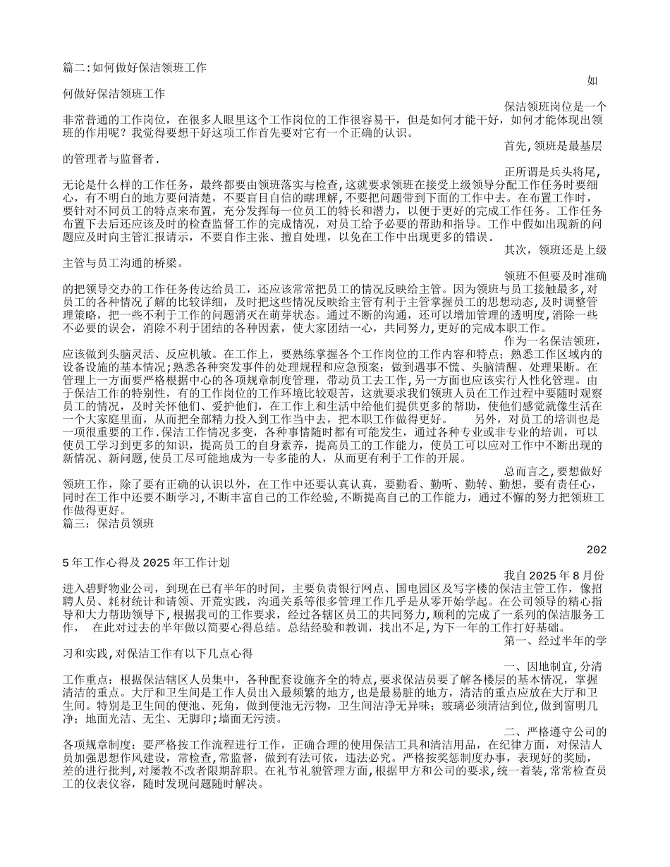 保洁员领班总结_第3页