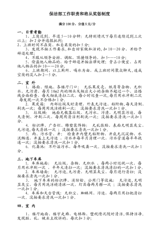 保洁部绩效考核方案2