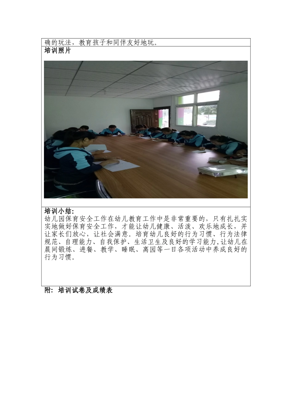 保育员安全培训记录表--_第2页