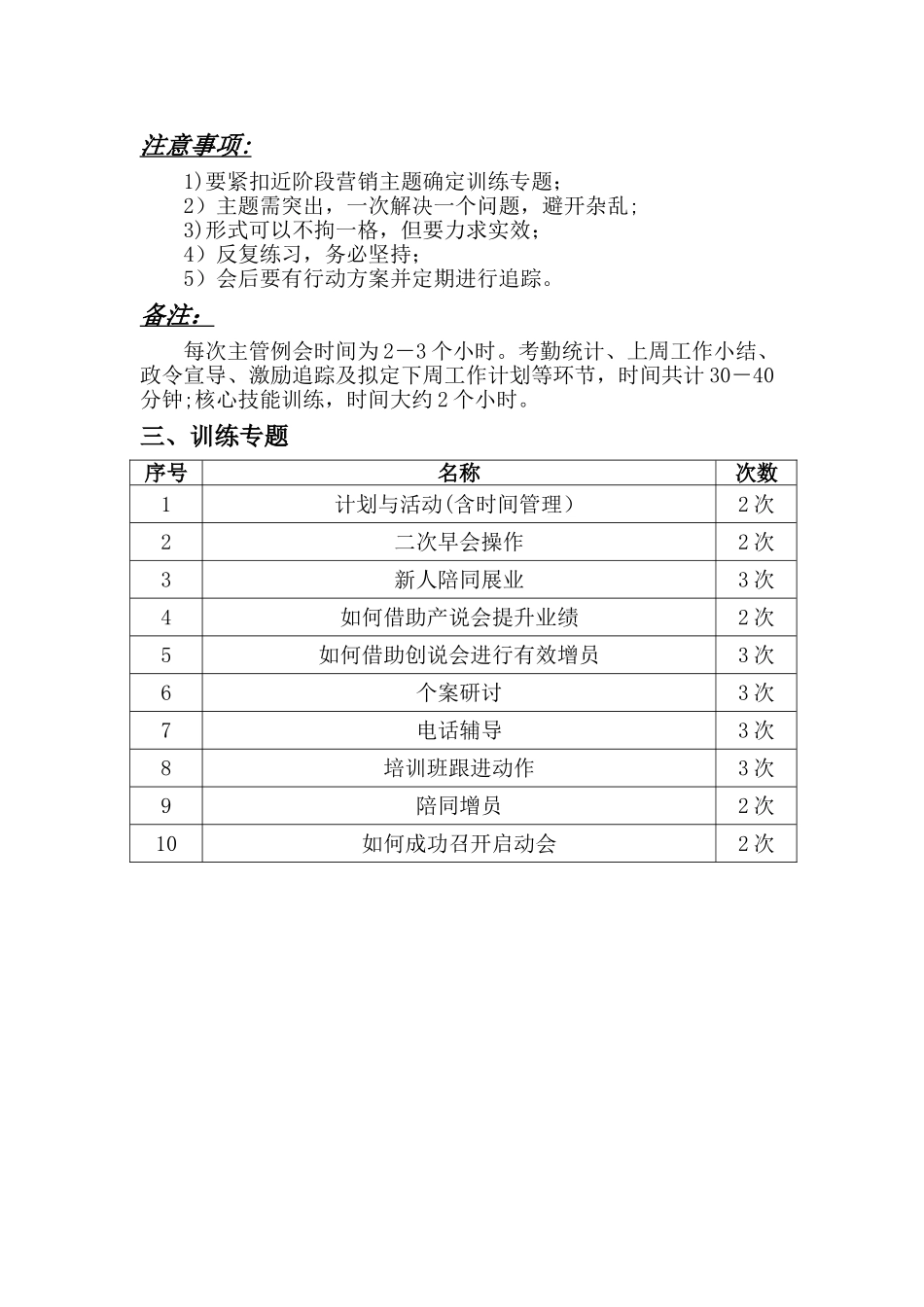 保险公司主管例会操作手册_第2页