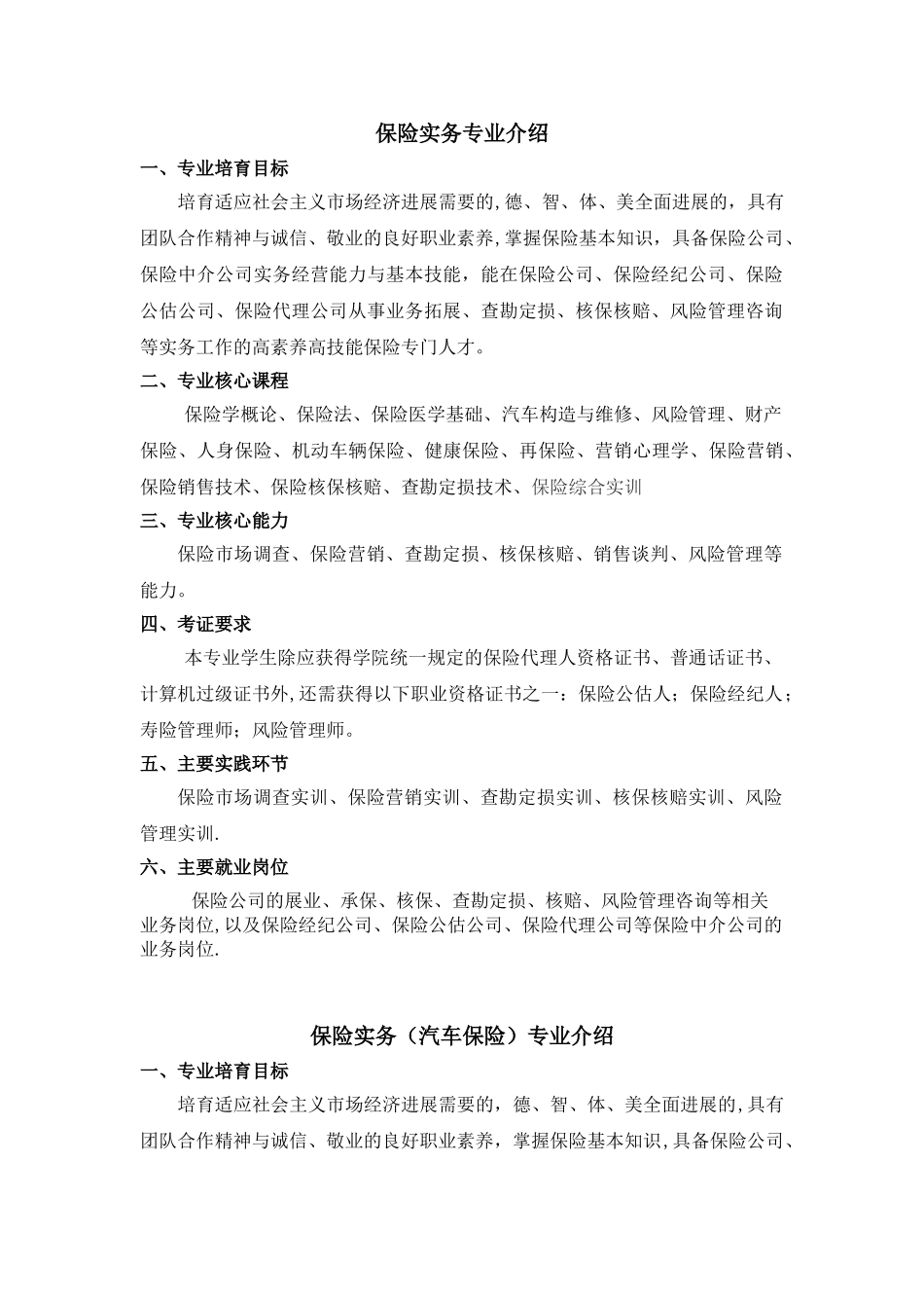 保险实务专业介绍-_第1页