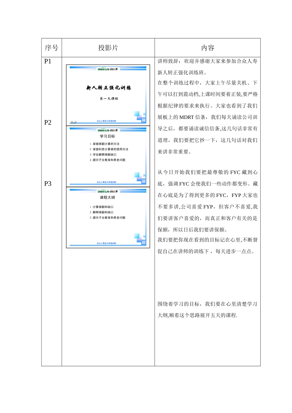 保险销售的第一天培训课程_第1页