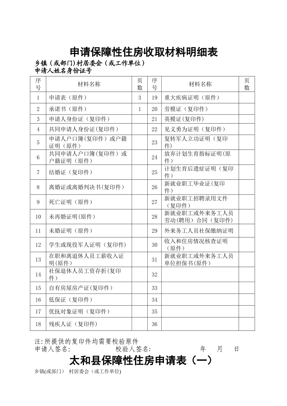 保障性住房申请表格_第1页