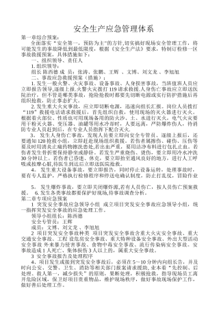 保障生产安全应急管理体系