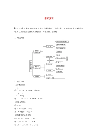 高中数学 第二章 基本初等函数（I）章末复习学案（含解析）新人教A版必修1-新人教A版高一必修1数学学案