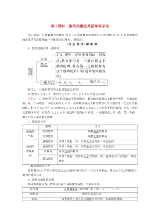 高中数学 第二章 数列 2.1 数列的概念与简单表示法 第1课时 数列的概念及简单表示法学案 新人教A版必修5-新人教A版高一必修5数学学案