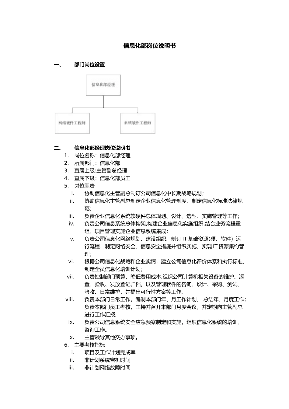 信息化部职责及岗位说明书_第2页