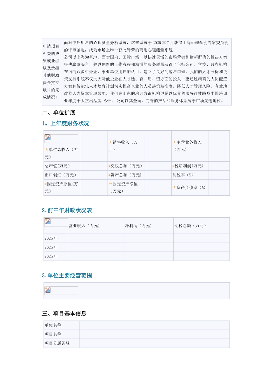 信息化项目申请表案例_第2页