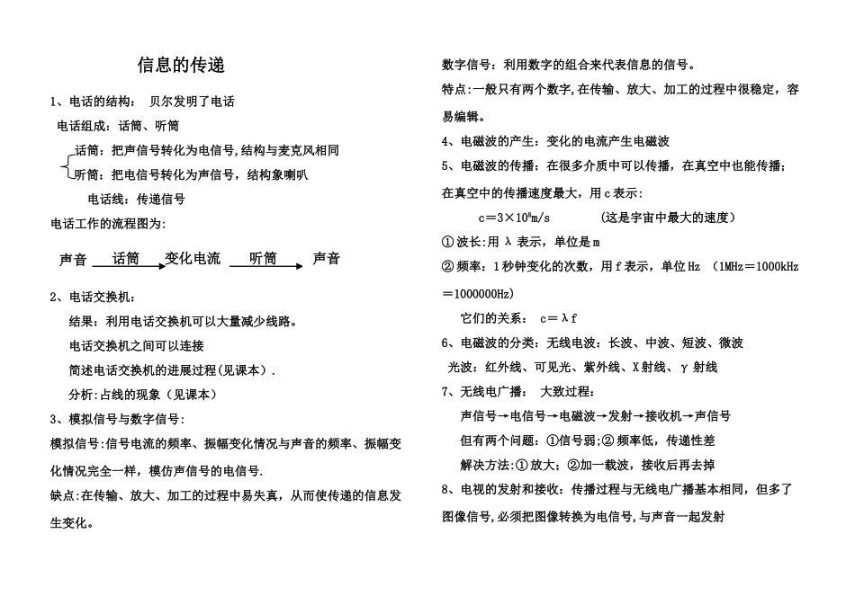 信息和能源知识总结-文档_第1页