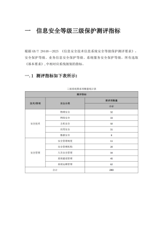 信息安全等保三级测评内容