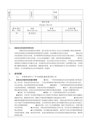 信息安全风险评估控制程序