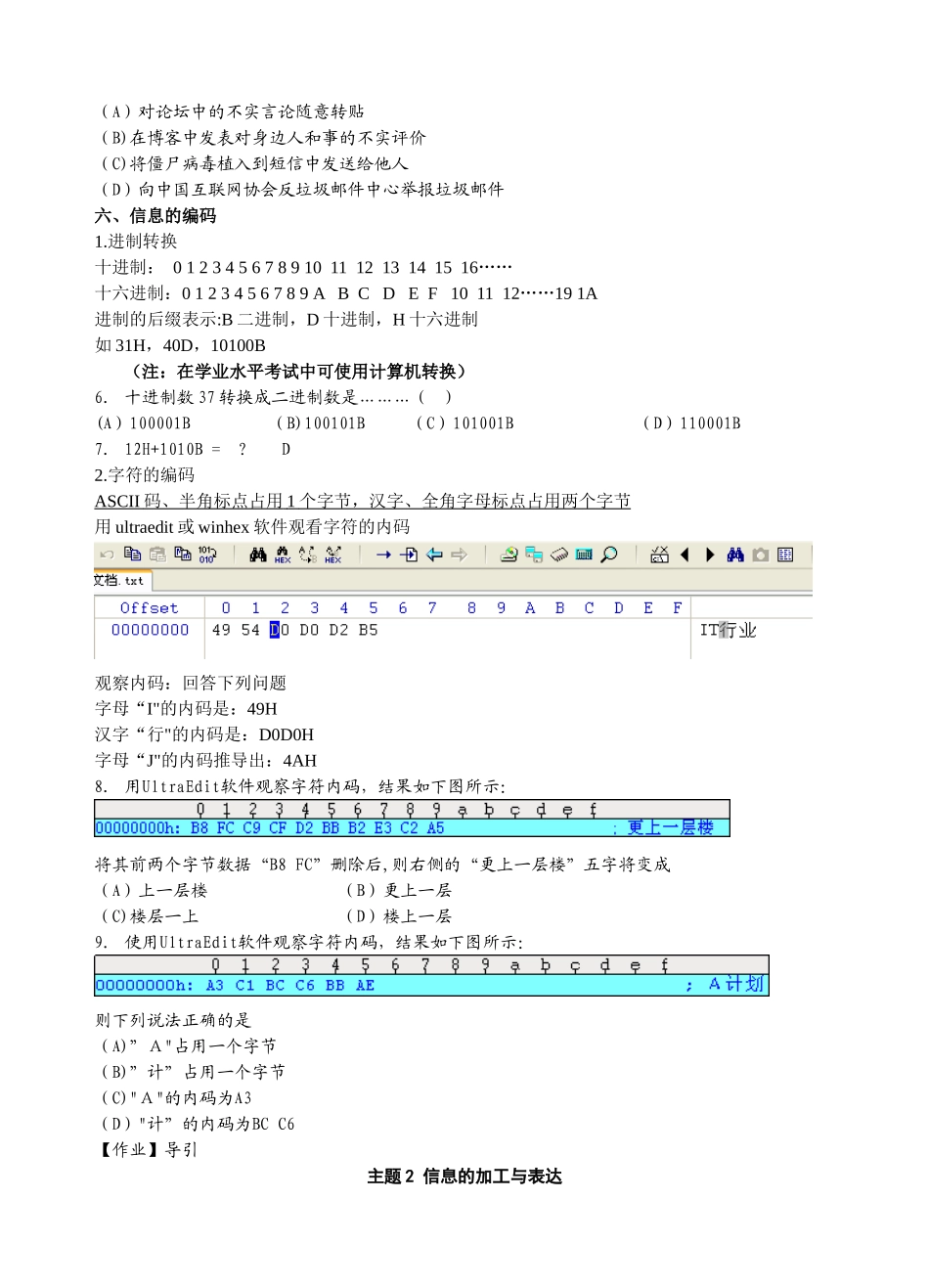 信息技术基础知识要点_第3页