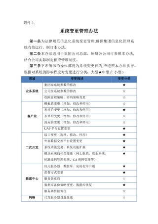 信息系统变更管理办法