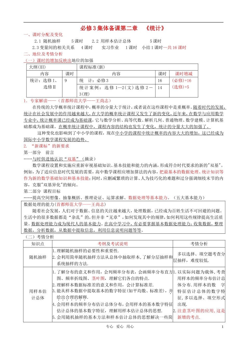 高中数学 第二章 统计集体备课素材 新人教版必修3_第1页
