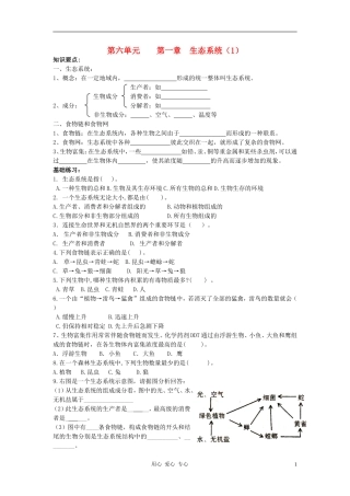 高中数学 第六单元 生物与环境素材