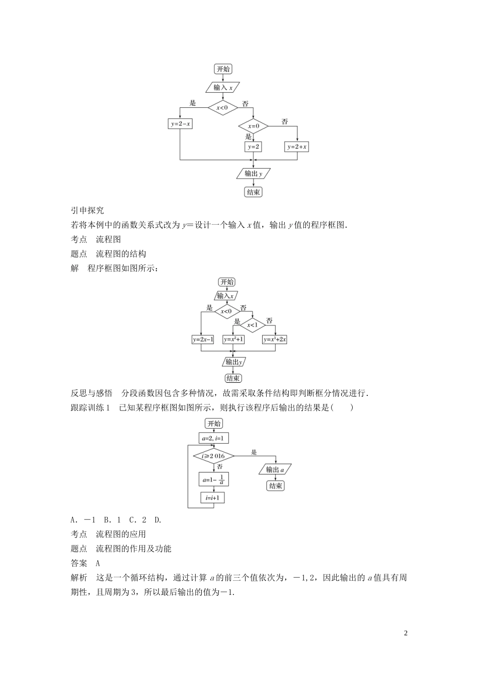 高中数学 第四章 框图 4.1 流程图同步学案 新人教B版选修1-2-新人教B版高二选修1-2数学学案_第2页